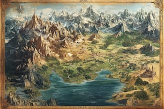 draw a professional top down fantasy map for you
