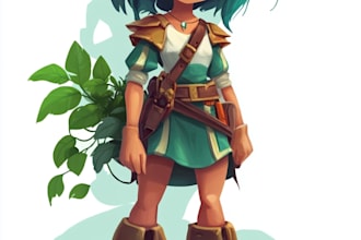 design 2d game character and sprite animation
