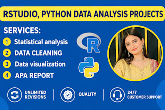 do r programming, rstudio, python, and data analysis tasks