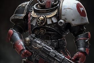 create a warhammer 40k character art