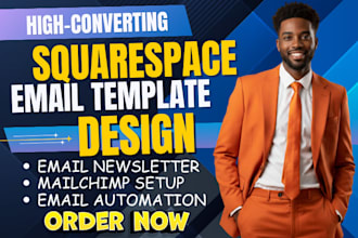 do squarespace email newsletter ai automation campaign mailchimp email template