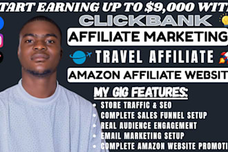 promote amazon affiliate website, clickbank affiliate travel promotion