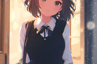 draw cool anime style art for you and your oc