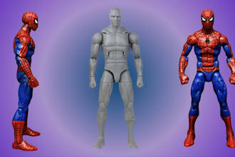 sculpt articulated action figure commission, 3d model for 3d printing, rendering