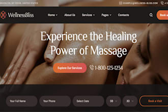build resort spa wellness website booking wordpress website
