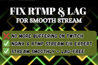 fix rtmp, nginx and buffering or lagging issue for smooth twitch streaming