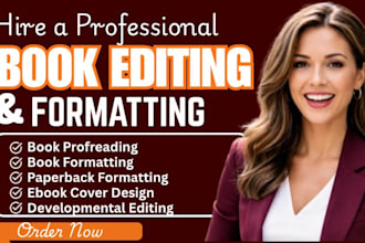 do nonfiction book editing, memoir editor, fiction novel, kdp book proofreading