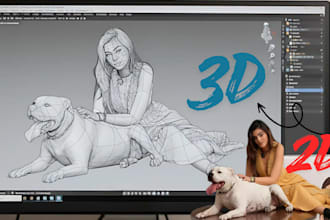 convert 2d image photo to 3d printable stl model for printing 3d print and paint