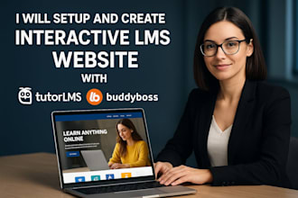 setup and create interactive lms website with, tutorlms, buddyboss and moodle