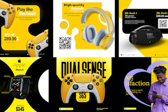 design smartphone, smartwatch, and gadget promo posts