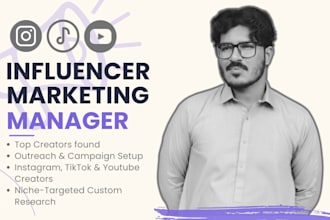 research, outreach and manage influencer marketing campaign for brands