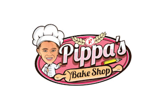 create creative and good looking bake shop logo design