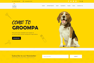design wordpress website for pet grooming, pet sitting or dog walking