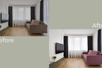 retouch interior apartment or real estate photos