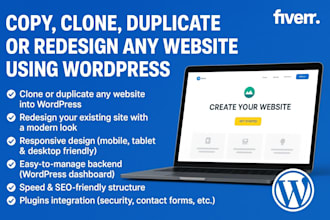 copy, clone, duplicate, redesign any website using wordpress facebook, ig clone