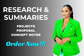deliver well structured projects, compelling proposals, and clear concept notes