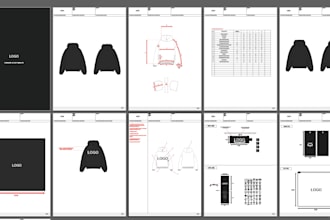create a full complete factory, production ready tech pack