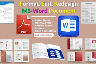 do document design, microsoft word document formatting and, editing