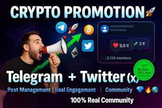 do telegram twitter x crypto promotion post management