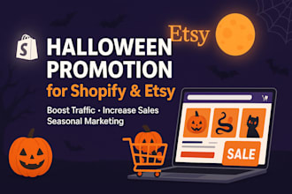 do halloween promotion for shopify store, etsy shop promotion