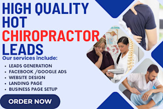 generate chiropractor leads back pain treatment  leads wellness care leads