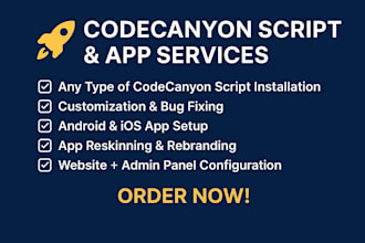 install, customize and fix codecanyon scripts and apps