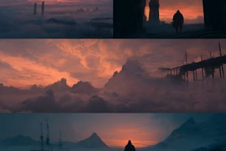 do mystical horror dark environment concept art or landscape