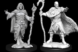 sculpt 3d character model with prosps dnd miniature and 3d printing ready