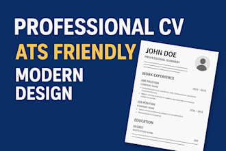 design a professional and modern CV or resume