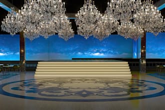 visuals your 3d event decor, venue walkthrough, stage lighting, vray rendering
