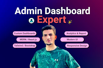 design and develop a professional react admin dashboard