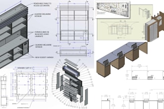 design 3d custom millwork drawing, DIY furniture woodworking with cut list