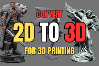 convert your sketches into stl 3d models for 3d printing, toys, and more