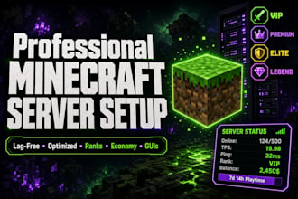 setup and optimize your professional minecraft server