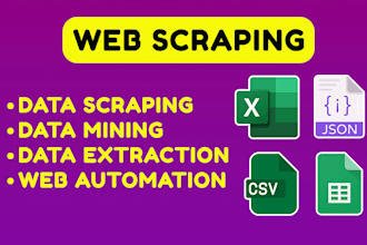 do data mining, web scraping, data extraction, web crawling and data collection