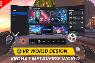 design a stunning VR world or environment in unity 3d