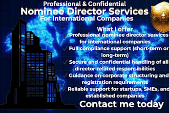 assist with nominee director services for international companies