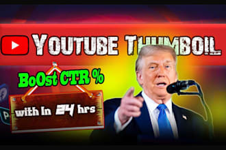 design a mind blowing catchy  youtube thumbnail