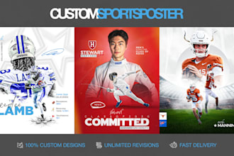 design custom sports posters for teams, athletes, and events