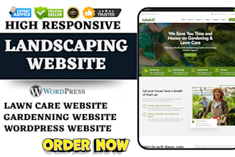 design lawn care website landscaping website gardening website wordpress website