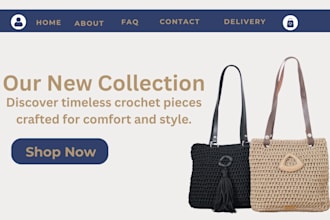 design crochet shopify store bead bags handmade home decor crochet website