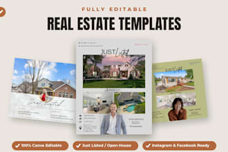 design premium real estate templates and instagram listings