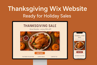 design a high converting thanksgiving holiday wix website