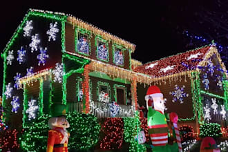 do synchronized light shows with music for events and holidays grandma