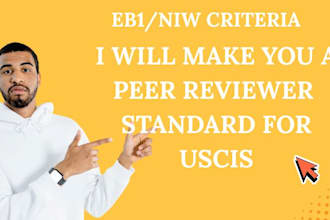 fulfill peer review and judging criteria for eb1, eb1a, or niw petitions
