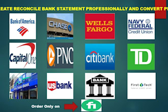 reconcile bank statement PDF to editable format