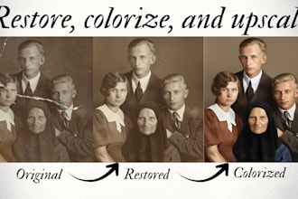 restore old photos, repair and colorize damaged photos