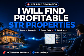 find profitable str properties for airbnb, vrbo, and vacasa