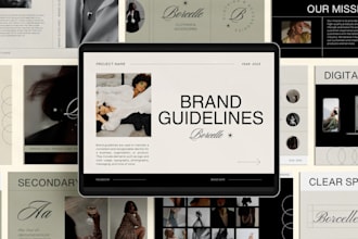 design luxury brand identity kit, brand style guideline, branding book with logo