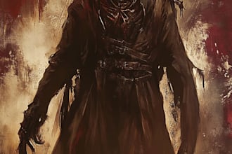 design an fantasy horror horror villain character